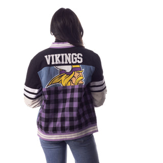 Minnesota Vikings Womens Multi Vintage Bomber - Multi