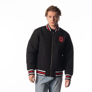 ohio state quilted jacket mens front view