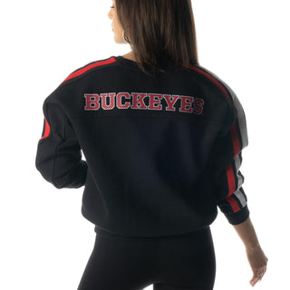 Ohio State Buckeyes Perforated Logo Crew Sweatshirt